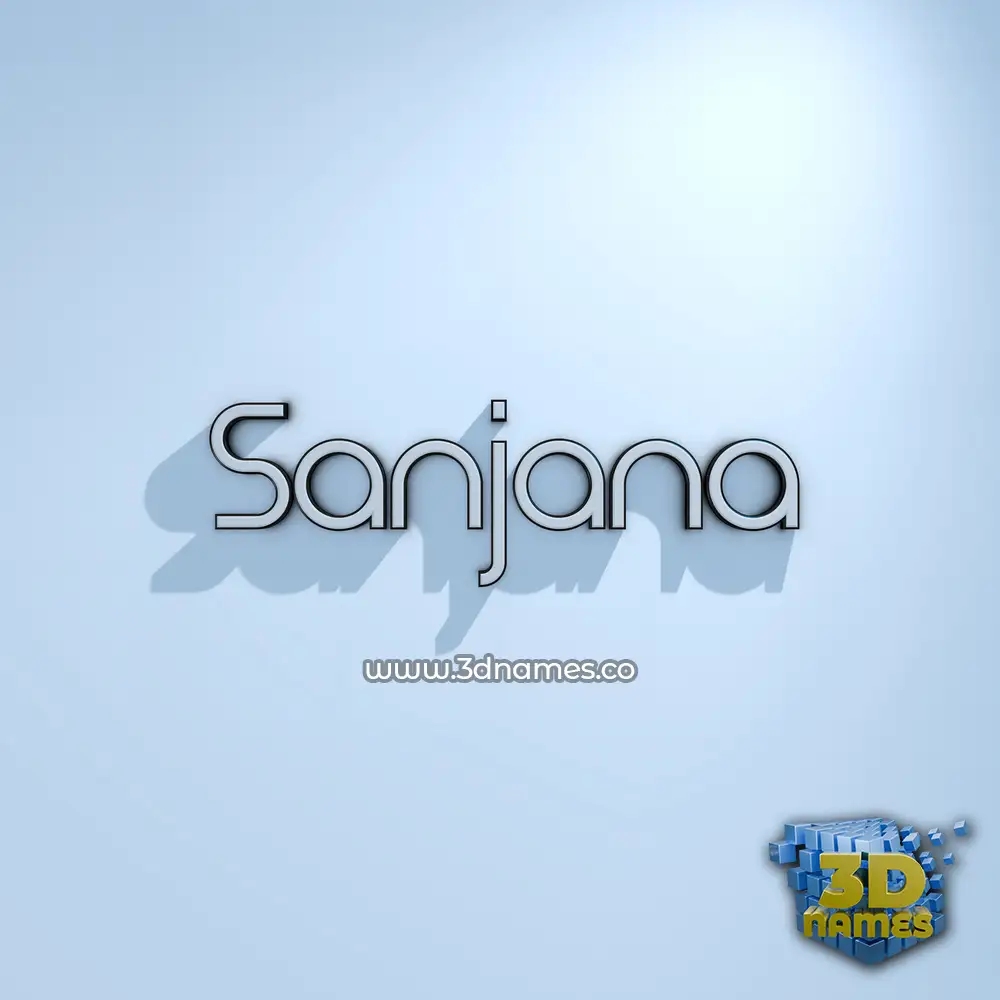 sanjana in White Logo Cold style - 3D name wallpaper