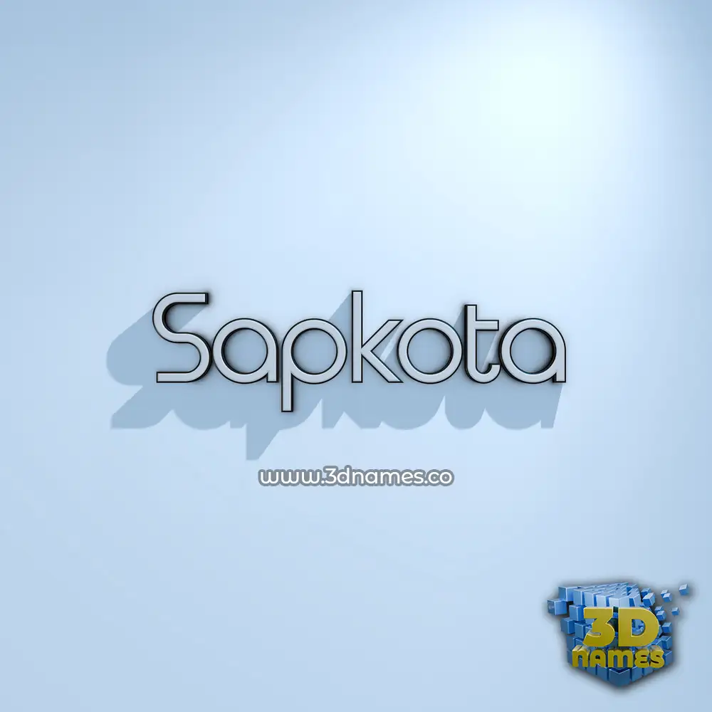 sapkota in White Logo Cold style - 3D name wallpaper