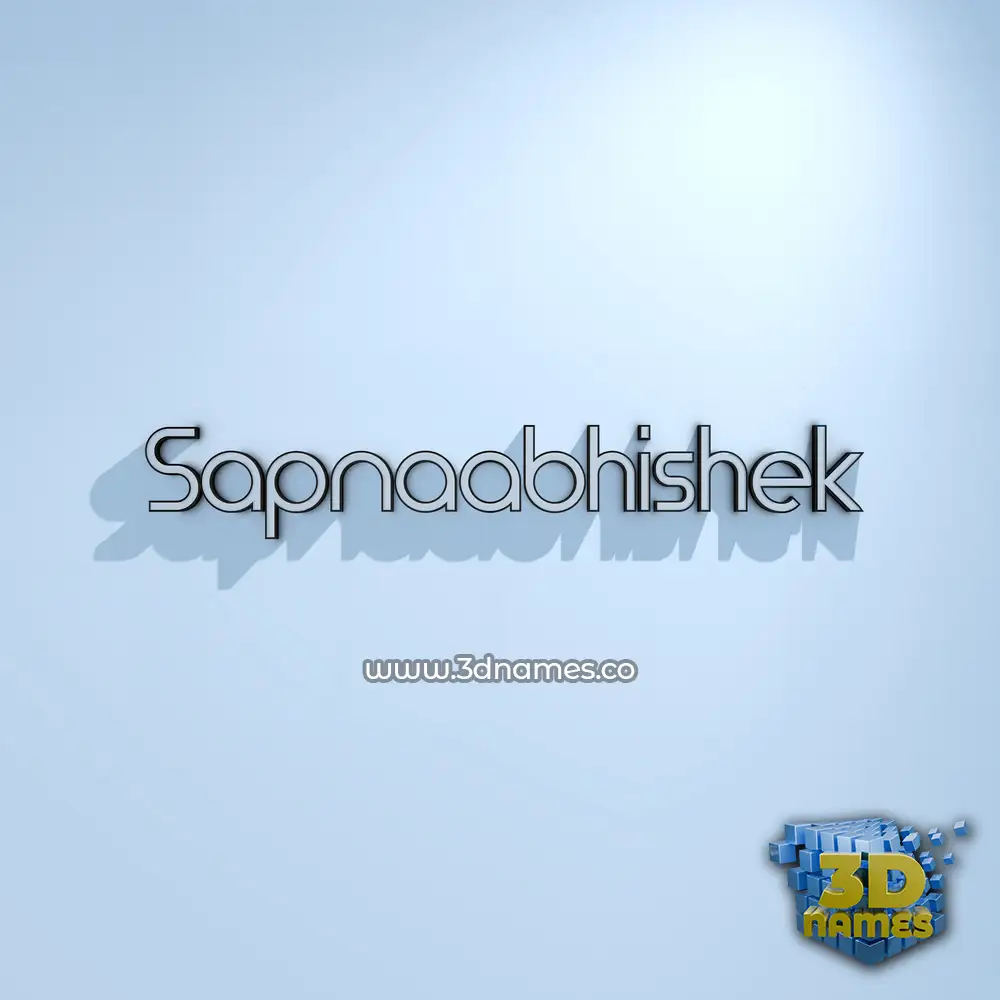 sapnaabhishek in White Logo Cold style - 3D name wallpaper