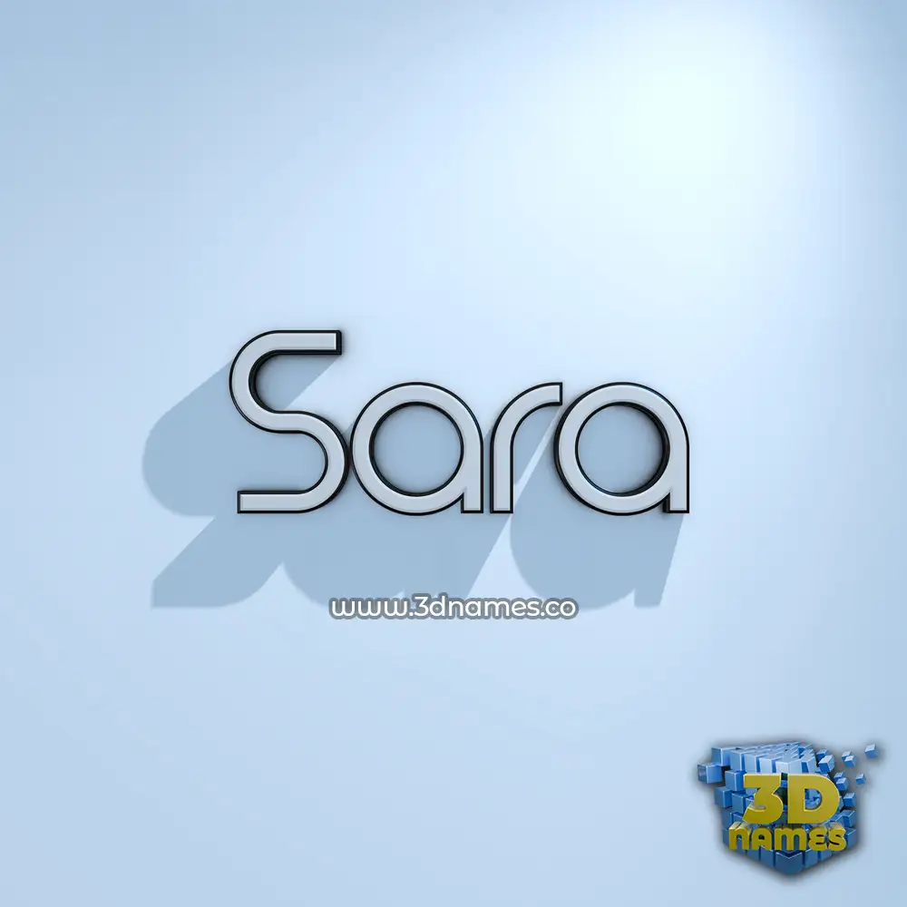 sara in White Logo Cold style - 3D name wallpaper