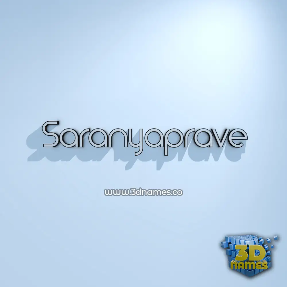 saranyaprave in White Logo Cold style - 3D name wallpaper
