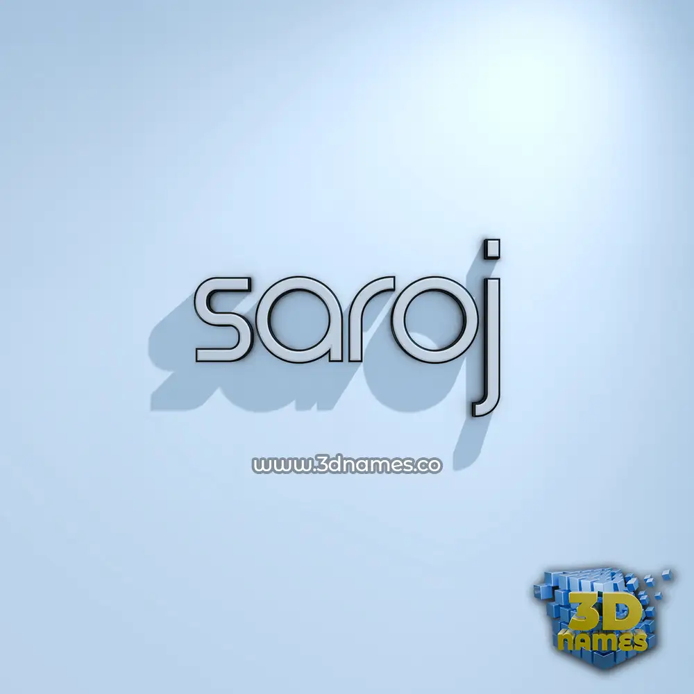 saroj in White Logo Cold style - 3D name wallpaper