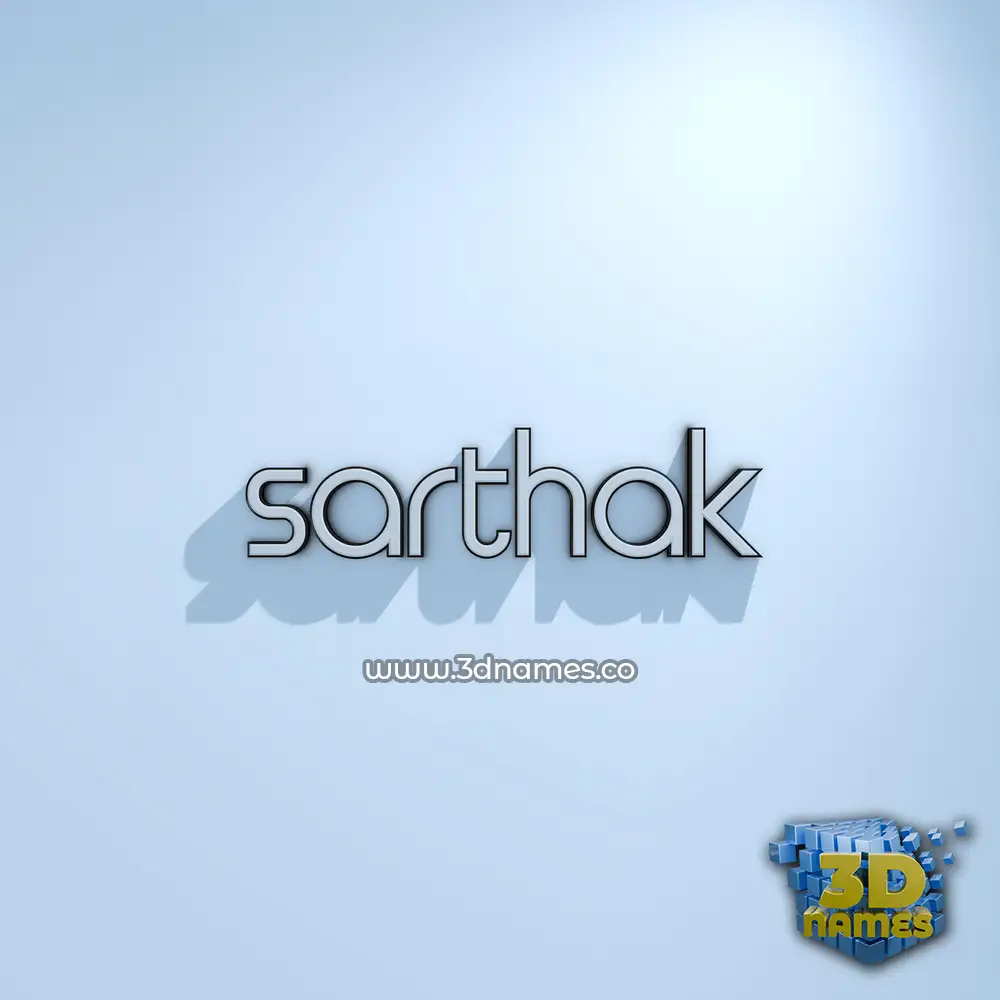 sarthak in White Logo Cold style - 3D name wallpaper