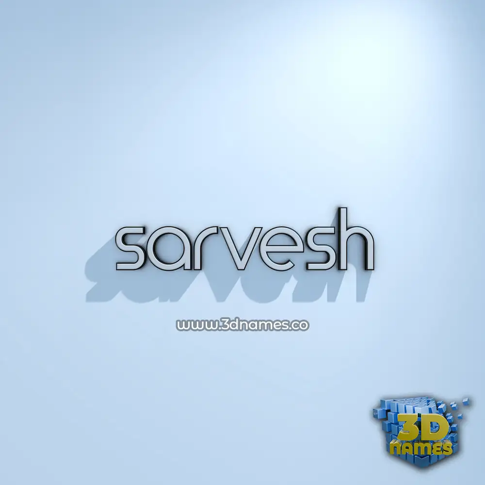 sarvesh in White Logo Cold style - 3D name wallpaper