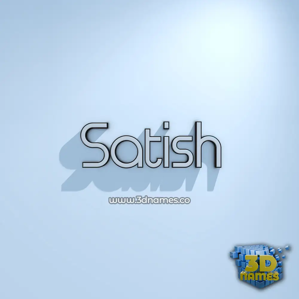 satish in White Logo Cold style - 3D name wallpaper