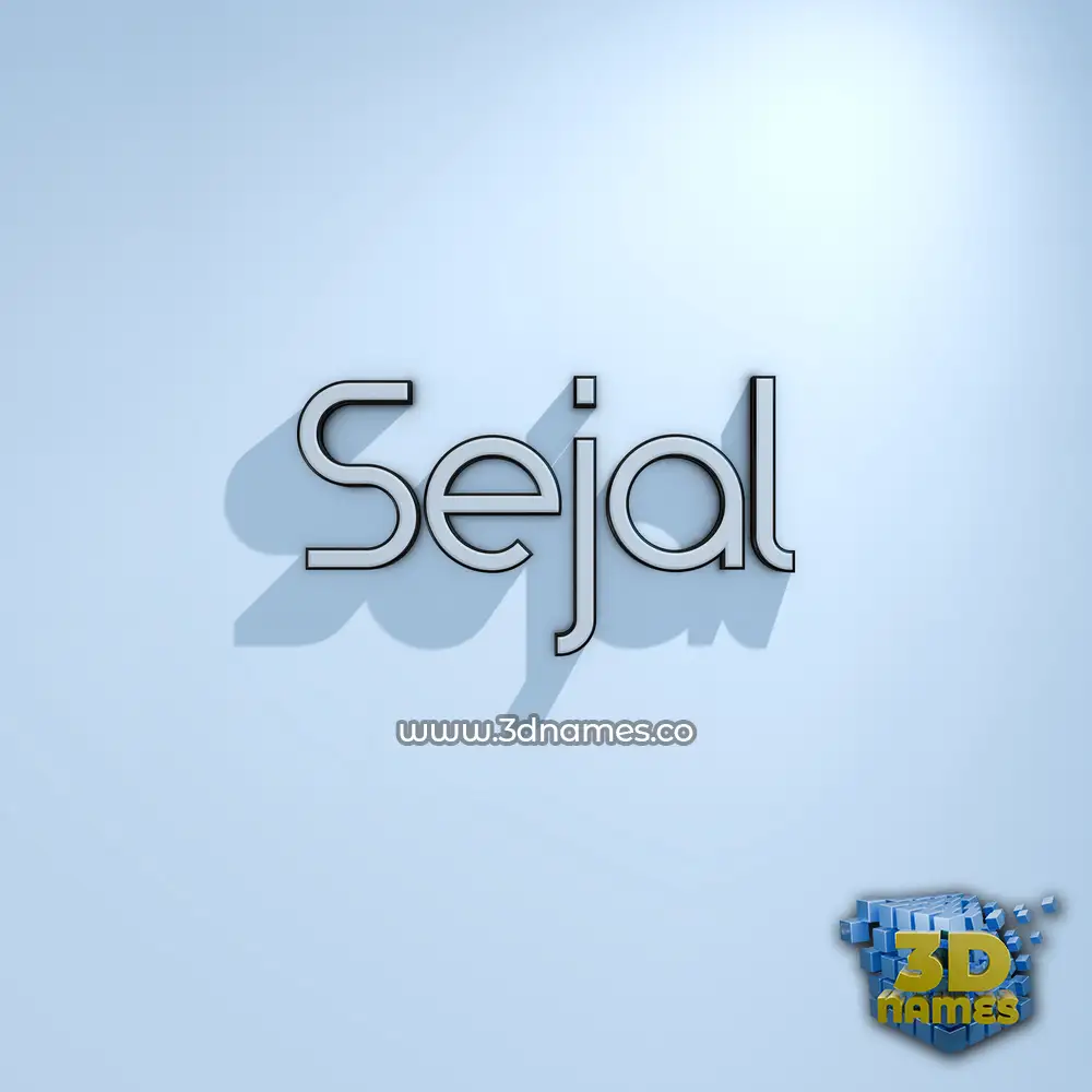 sejal in White Logo Cold style - 3D name wallpaper