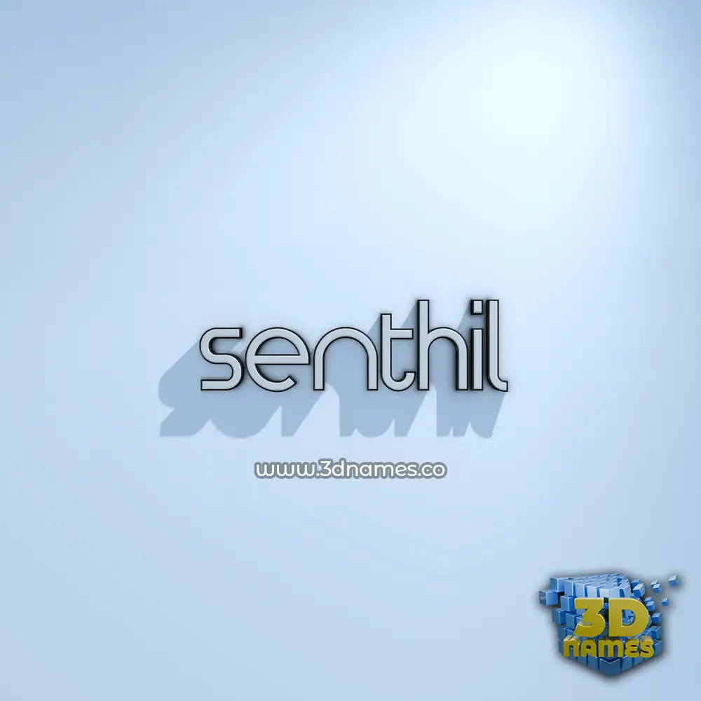 senthil in White Logo Cold style - 3D name wallpaper