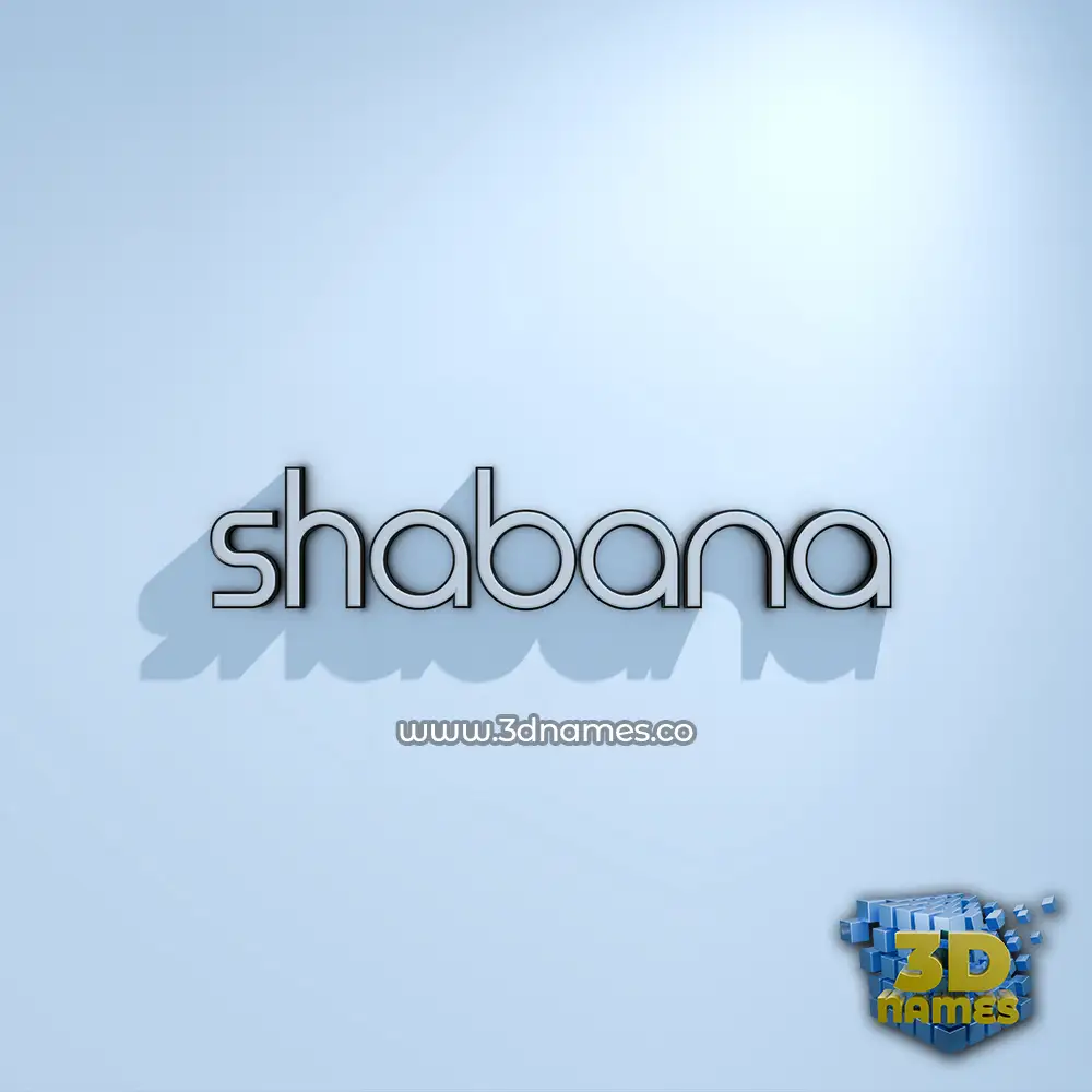 shabana in White Logo Cold style - 3D name wallpaper