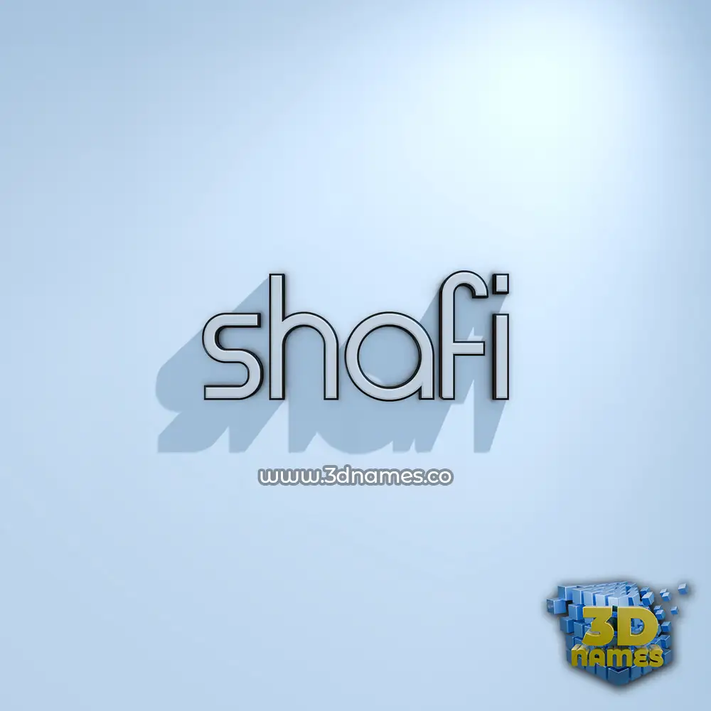 shafi in White Logo Cold style - 3D name wallpaper