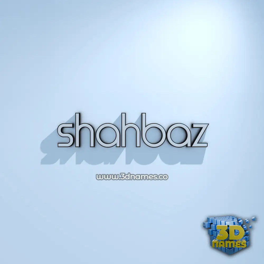 shahbaz in White Logo Cold style - 3D name wallpaper