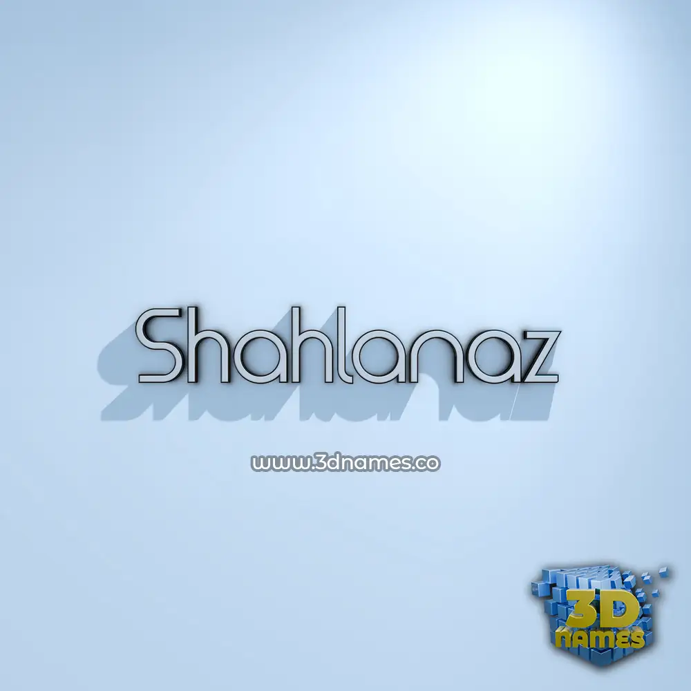 shahlanaz in White Logo Cold style - 3D name wallpaper