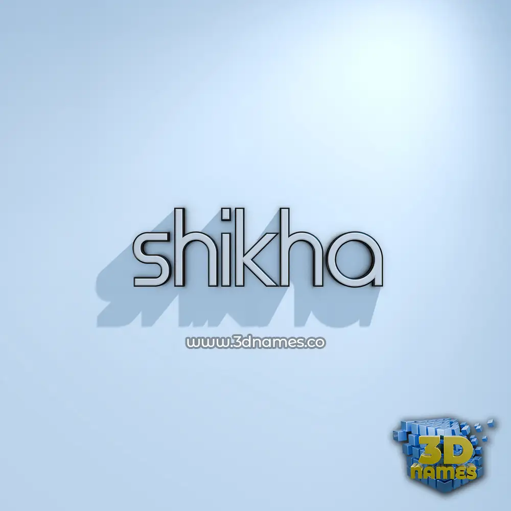 shikha in White Logo Cold style - 3D name wallpaper