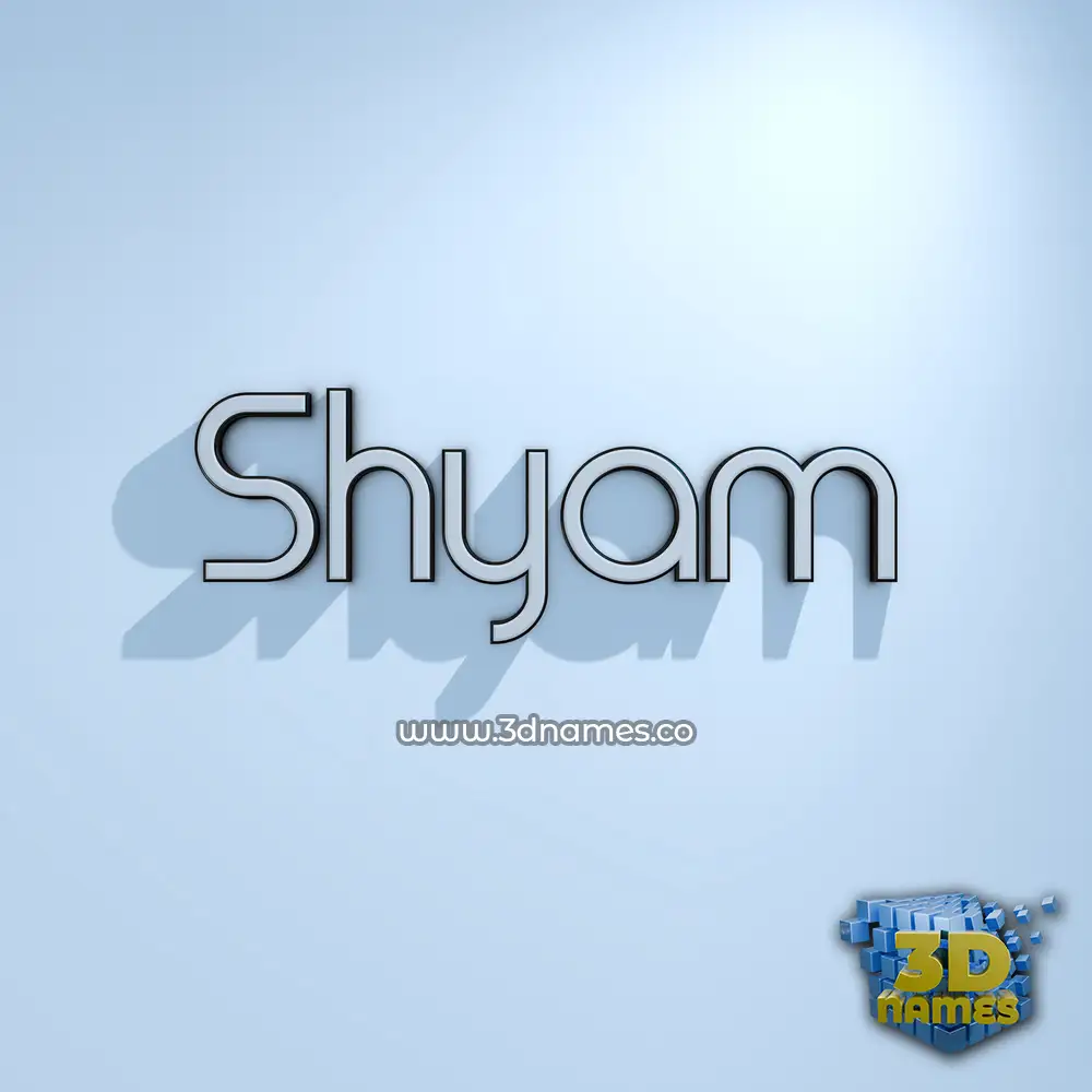 shyam in White Logo Cold style - 3D name wallpaper