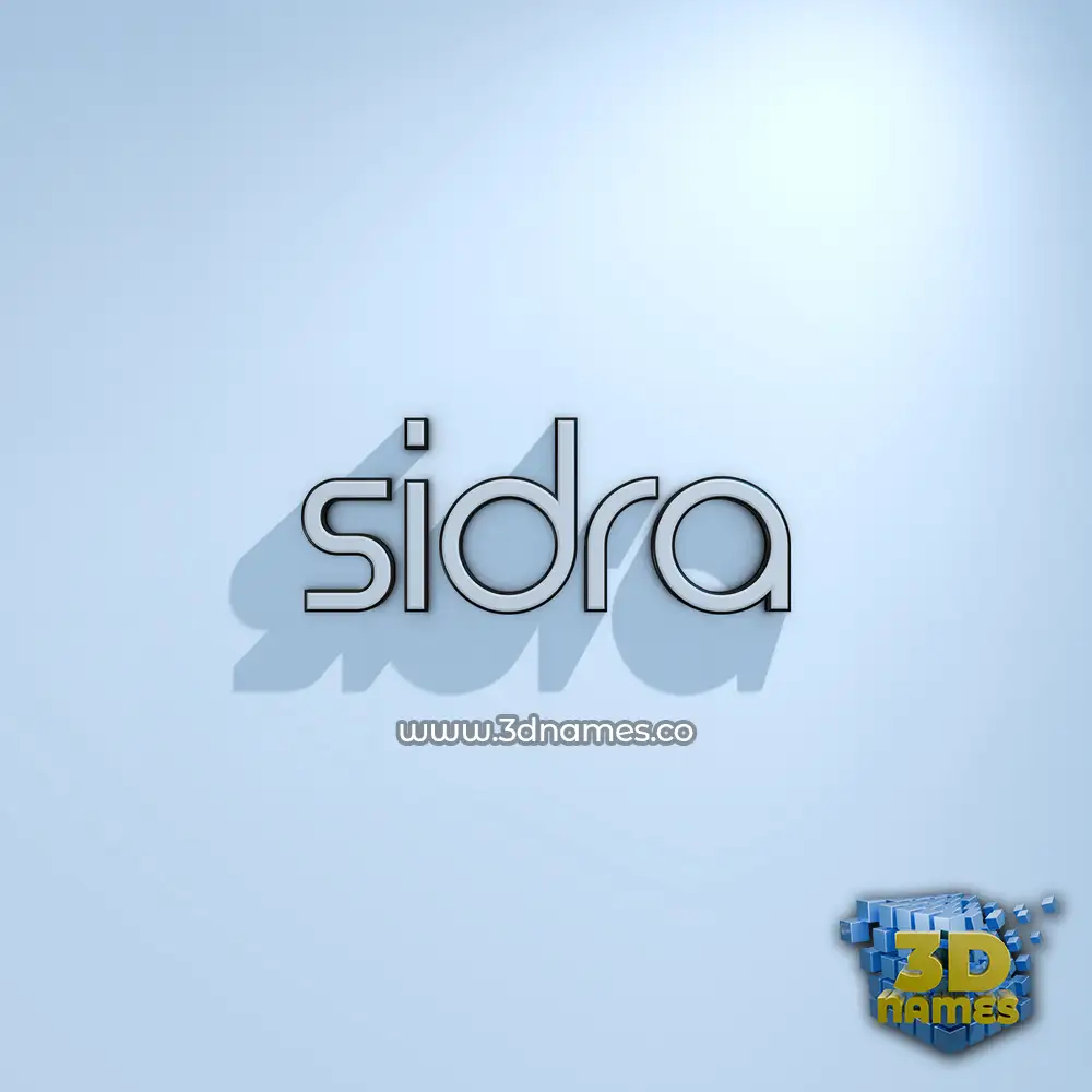 sidra in White Logo Cold style - 3D name wallpaper