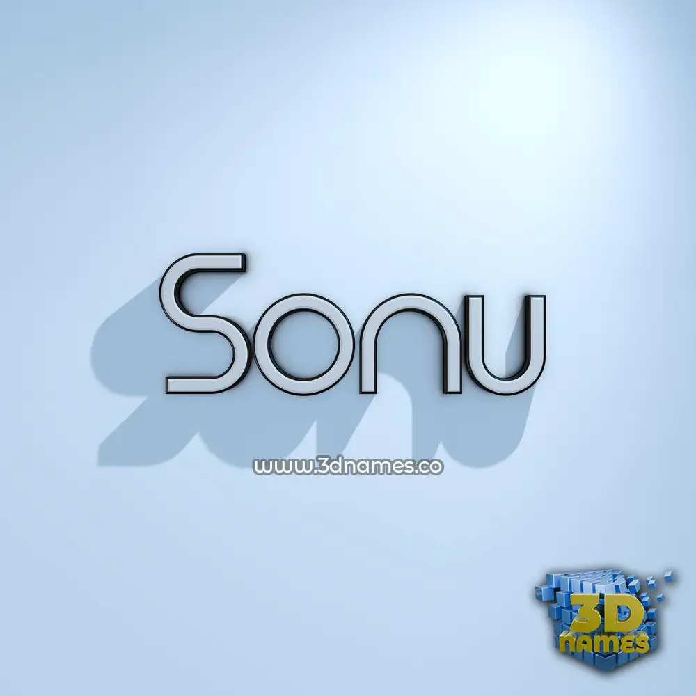 sonu in White Logo Cold style - 3D name wallpaper