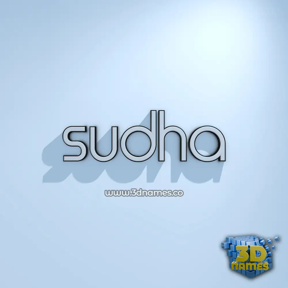 sudha in White Logo Cold style - 3D name wallpaper