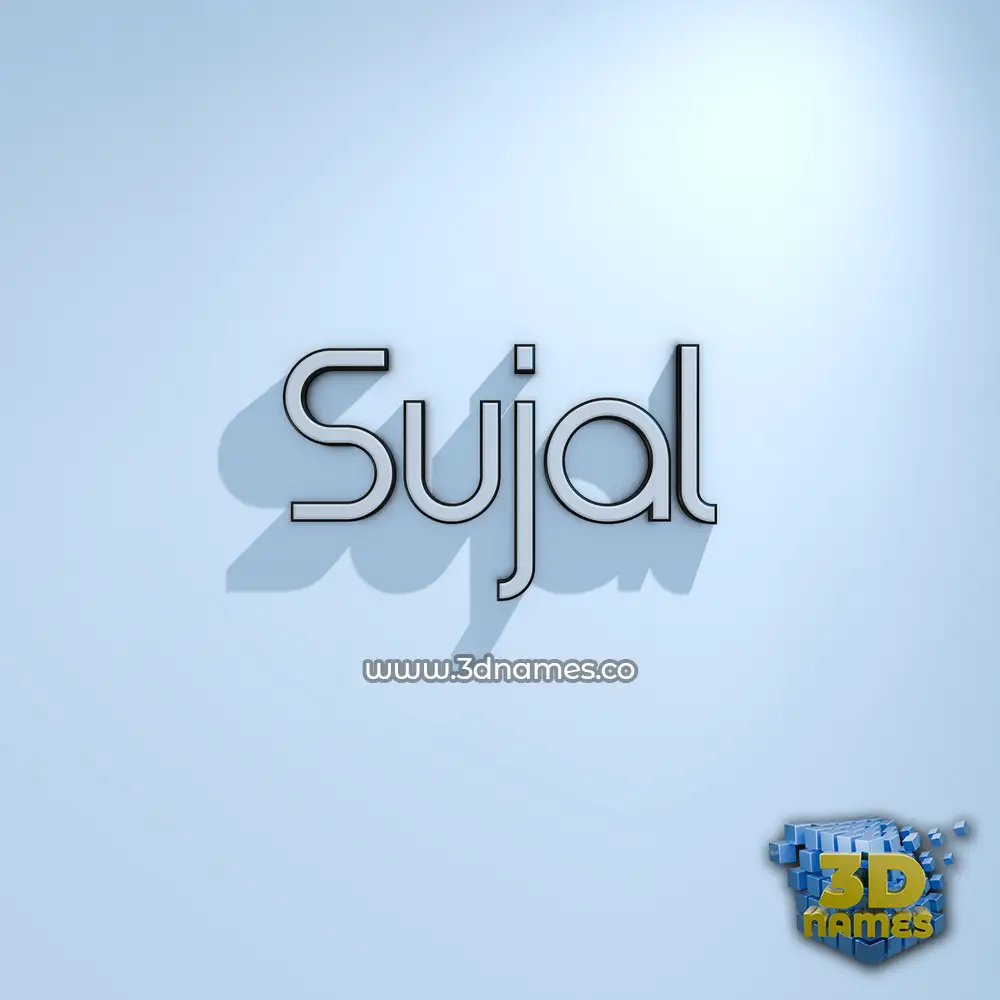 sujal in White Logo Cold style - 3D name wallpaper