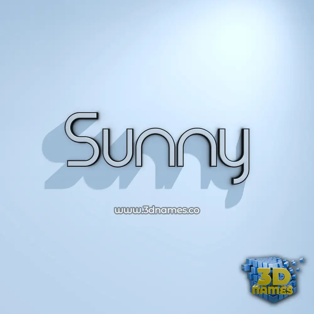 sunny in White Logo Cold style - 3D name wallpaper