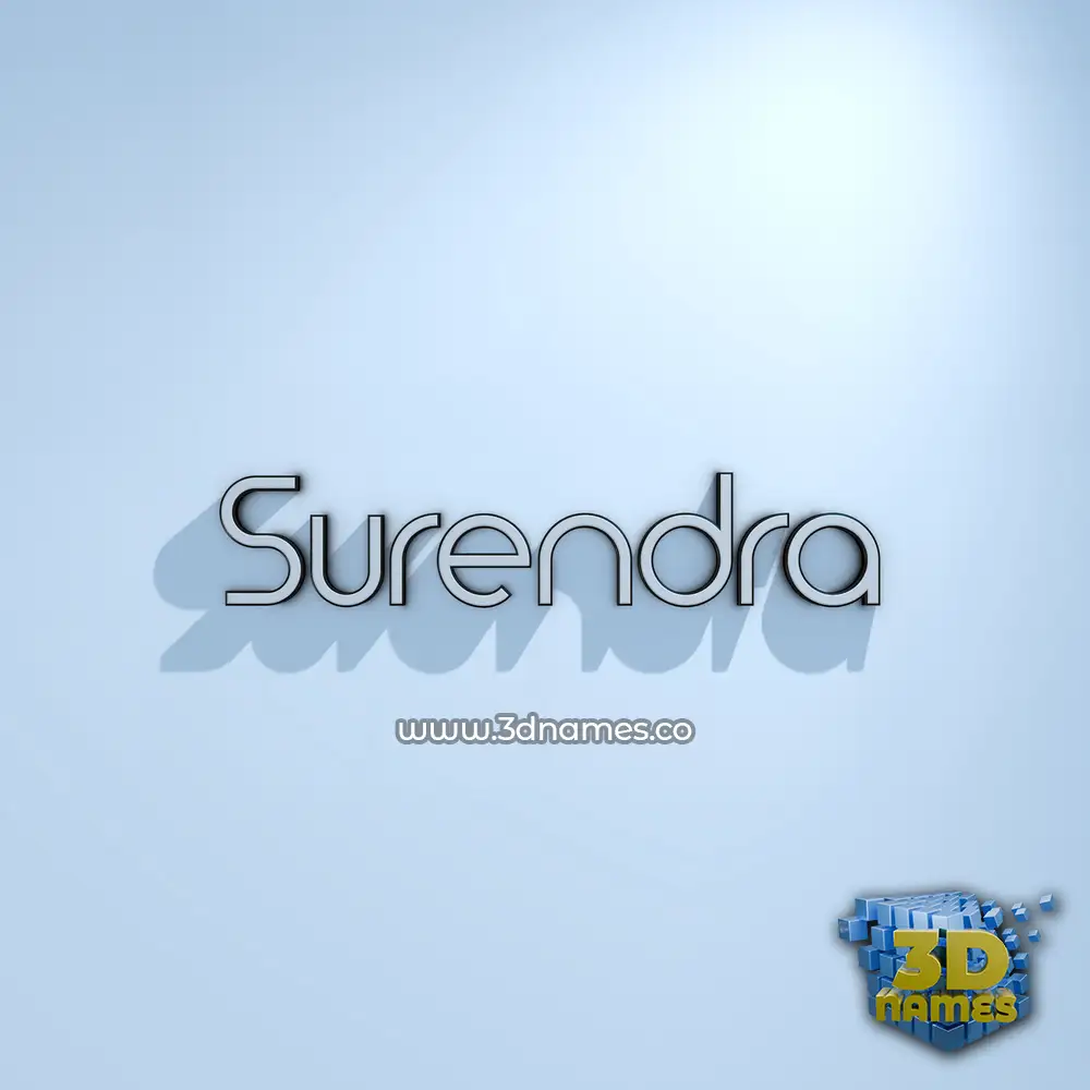 surendra in White Logo Cold style - 3D name wallpaper