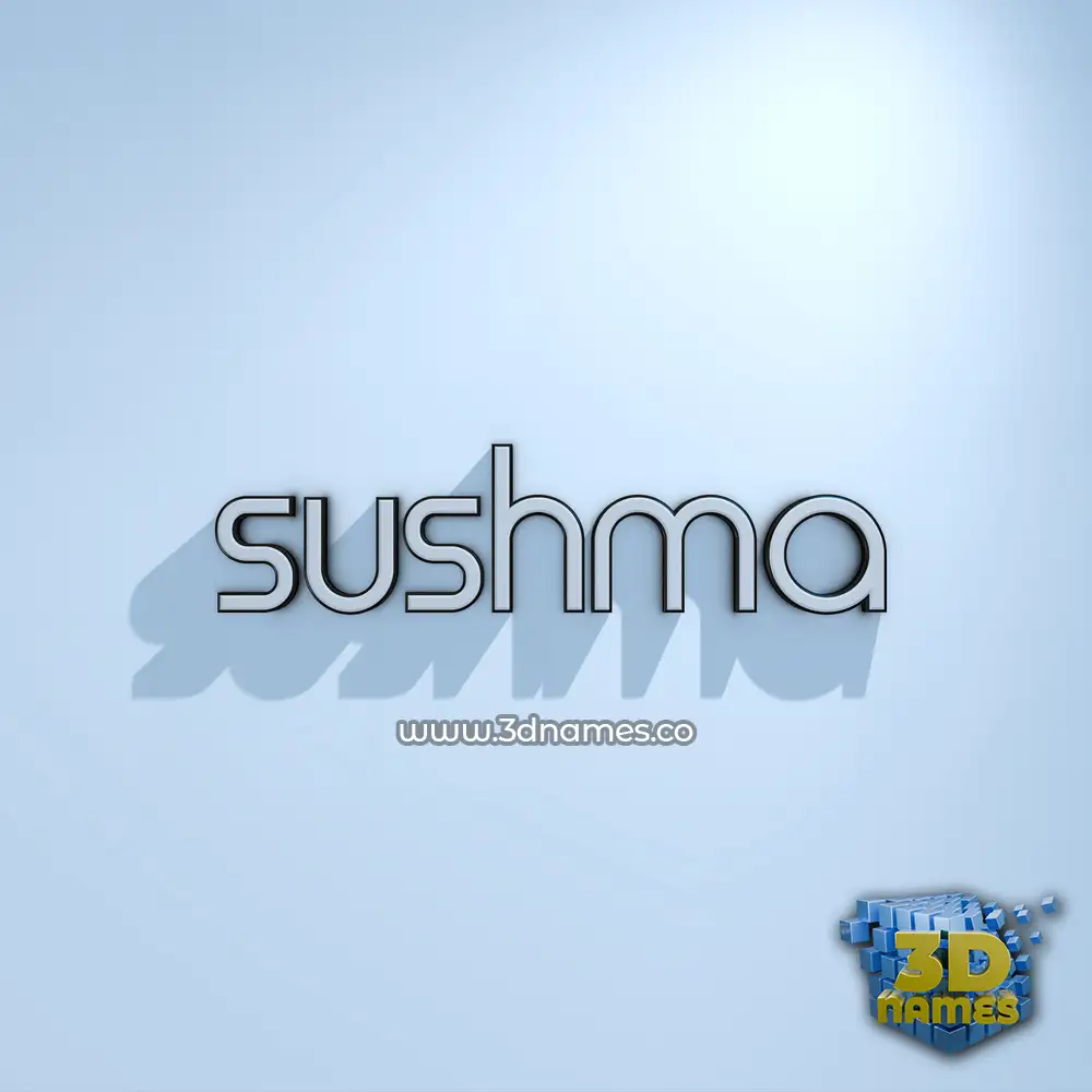 sushma in White Logo Cold style - 3D name wallpaper
