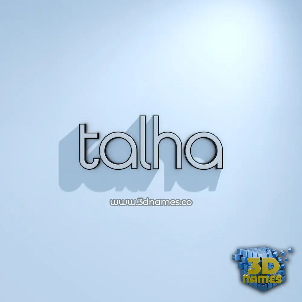 talha in White Logo Cold style - 3D name wallpaper