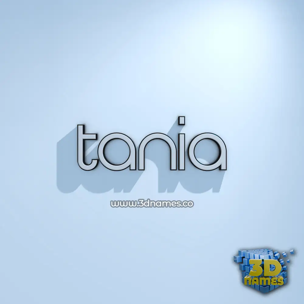 tania in White Logo Cold style - 3D name wallpaper