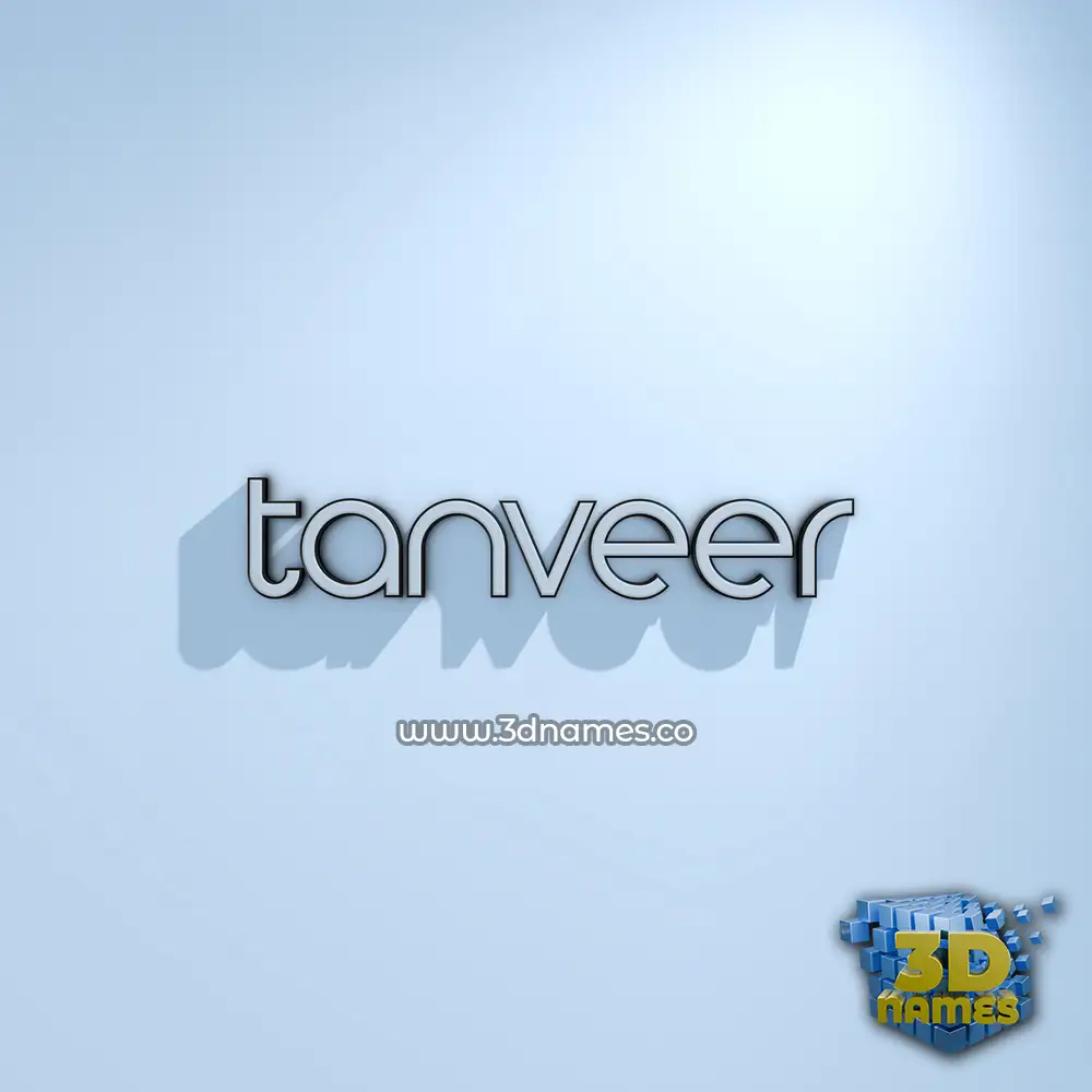 tanveer in White Logo Cold style - 3D name wallpaper