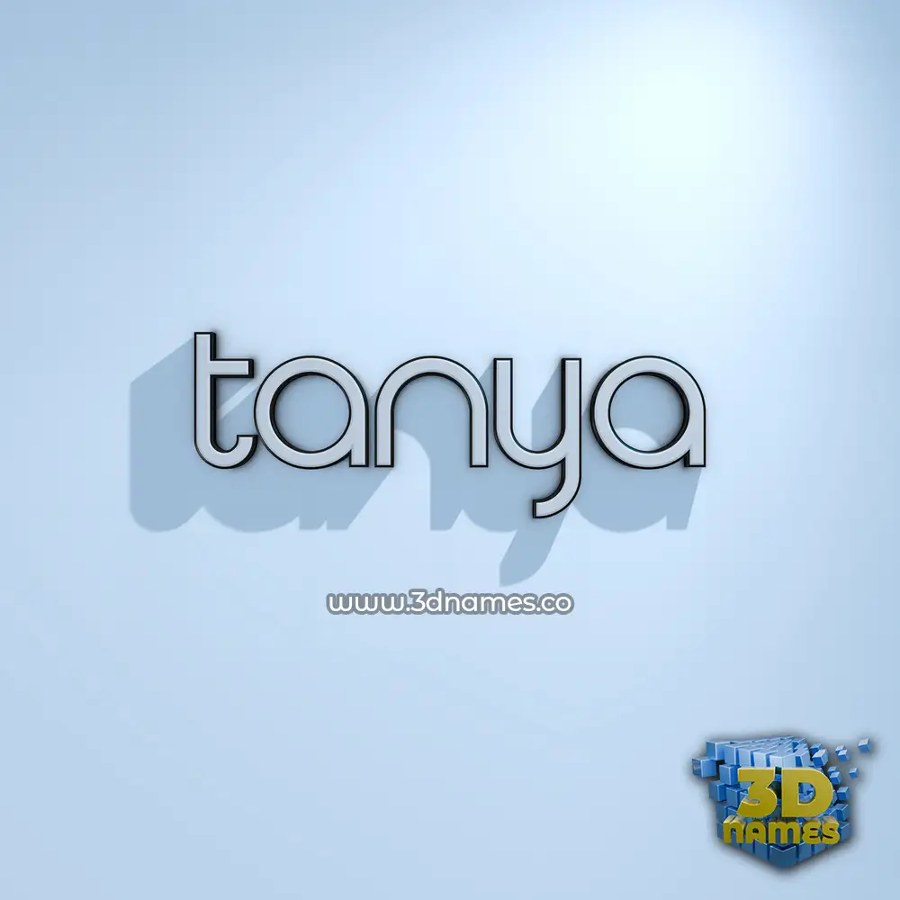 tanya in White Logo Cold style - 3D name wallpaper