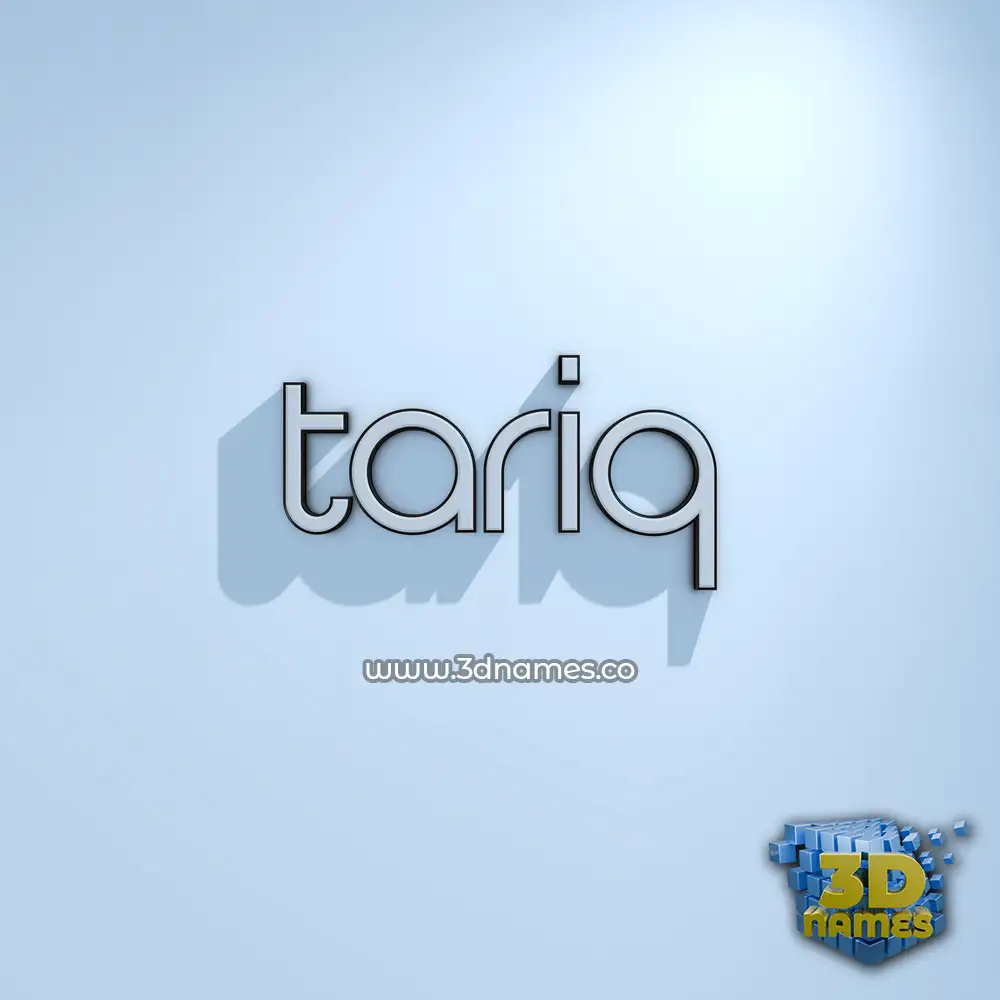 tariq in White Logo Cold style - 3D name wallpaper