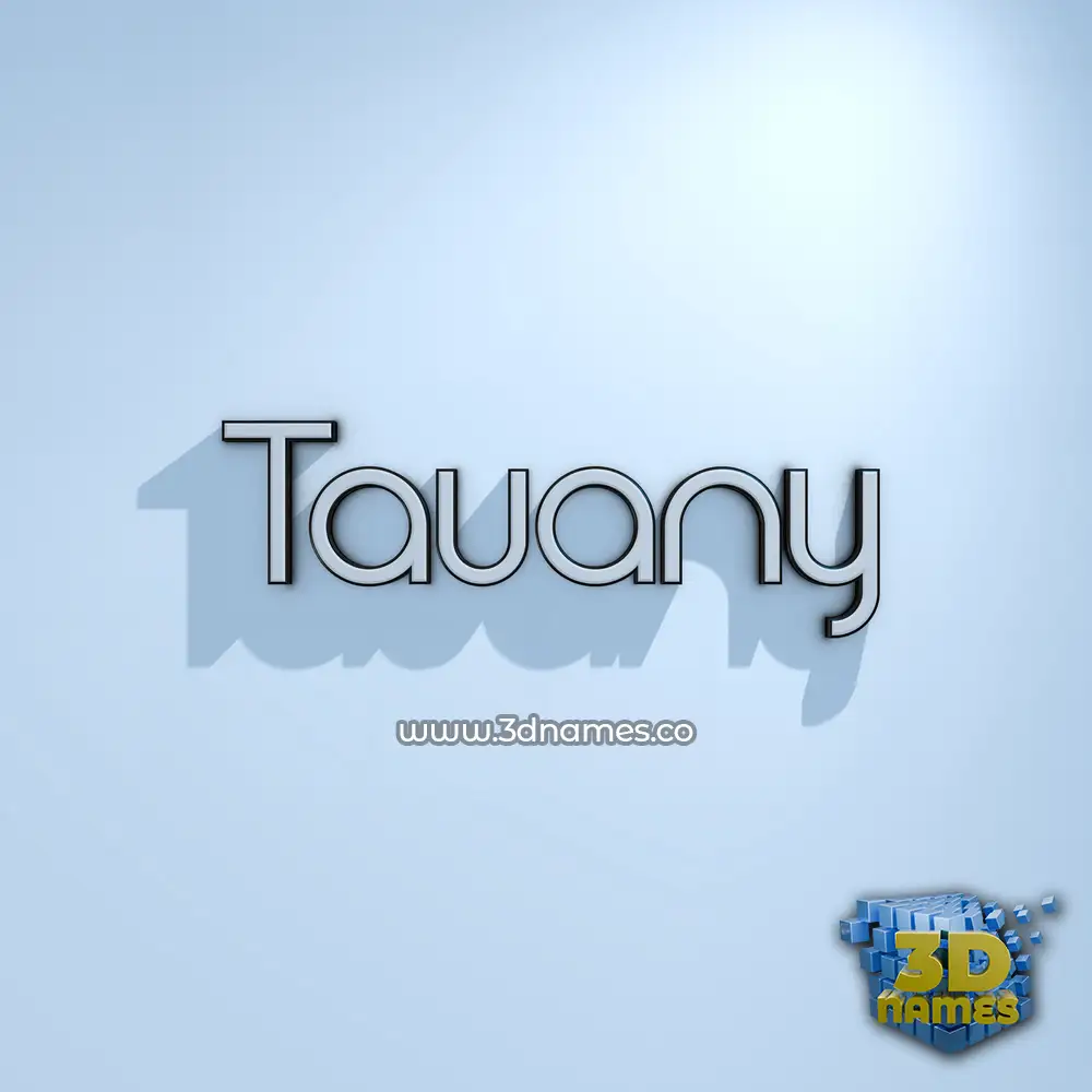 tauany in White Logo Cold style - 3D name wallpaper