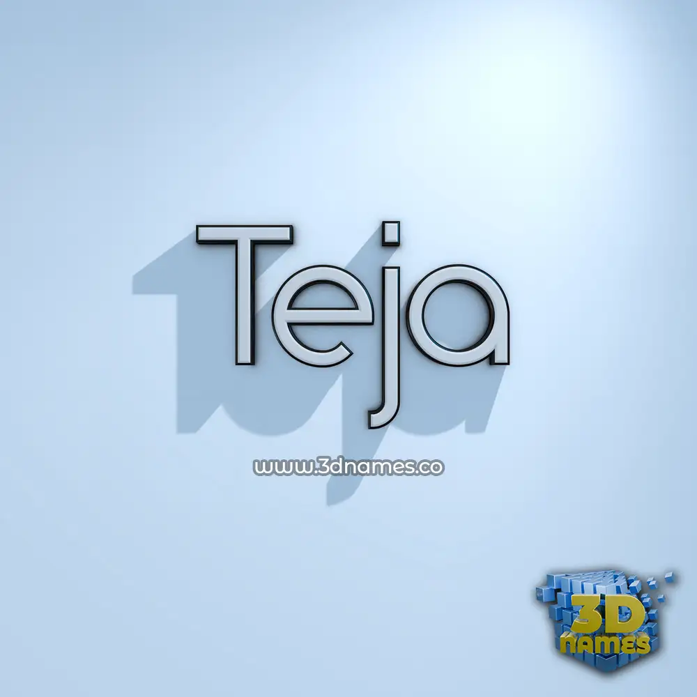 teja in White Logo Cold style - 3D name wallpaper