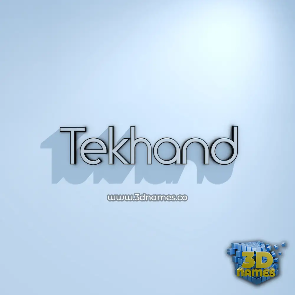 tekhand in White Logo Cold style - 3D name wallpaper