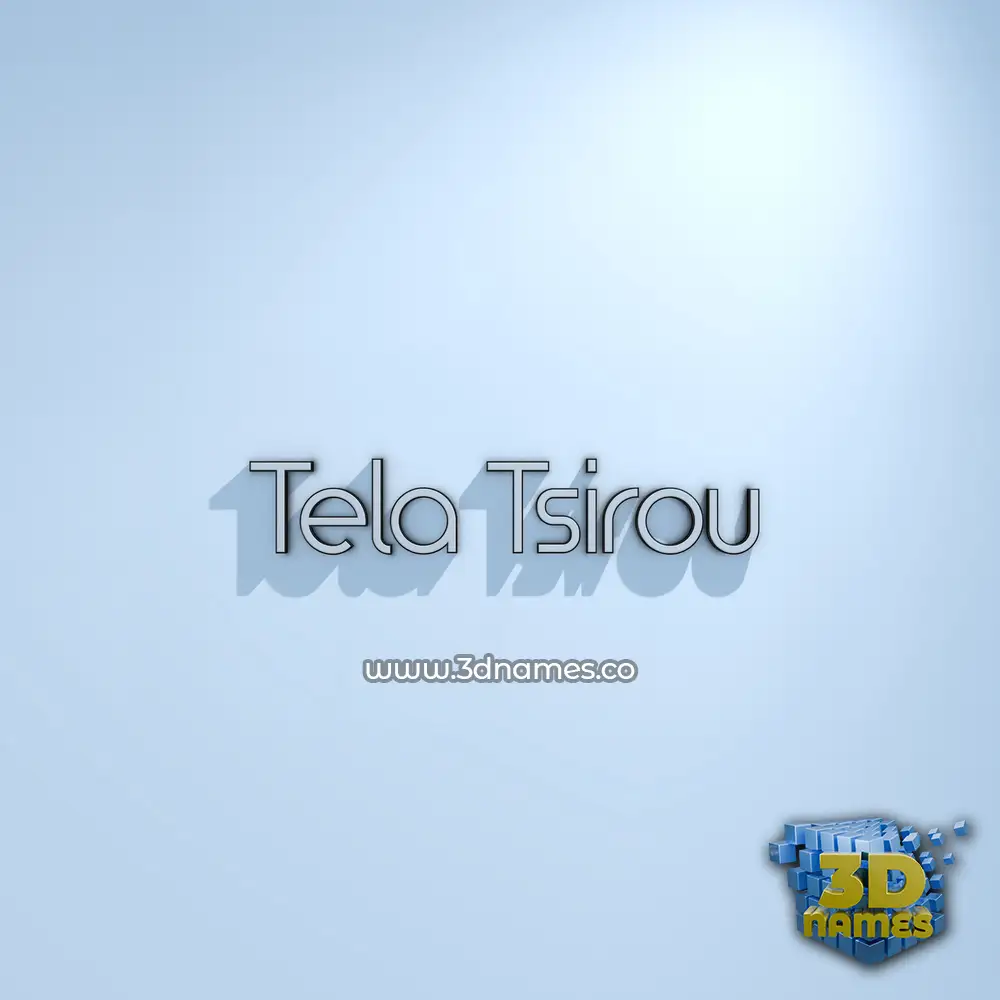 tela tsirou in White Logo Cold style - 3D name wallpaper