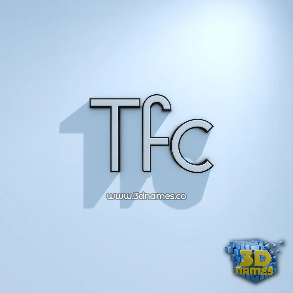 tfc in White Logo Cold style - 3D name wallpaper