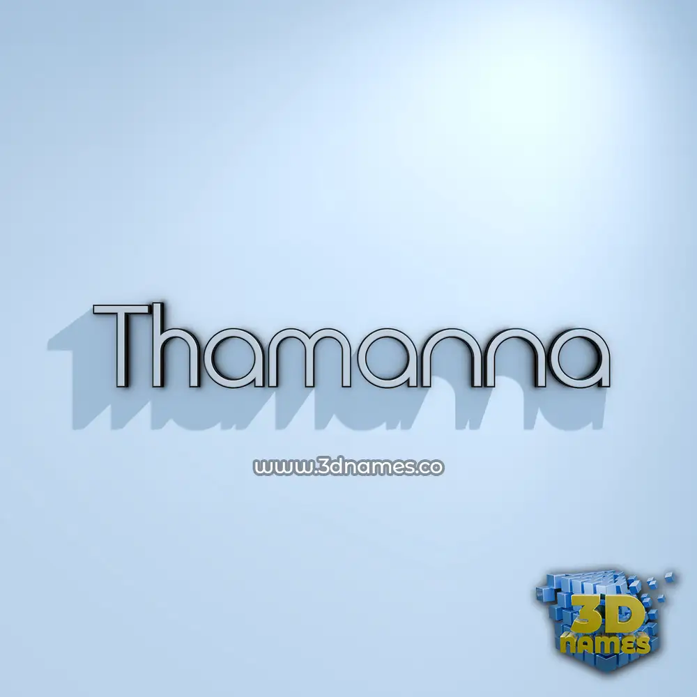 thamanna in White Logo Cold style - 3D name wallpaper