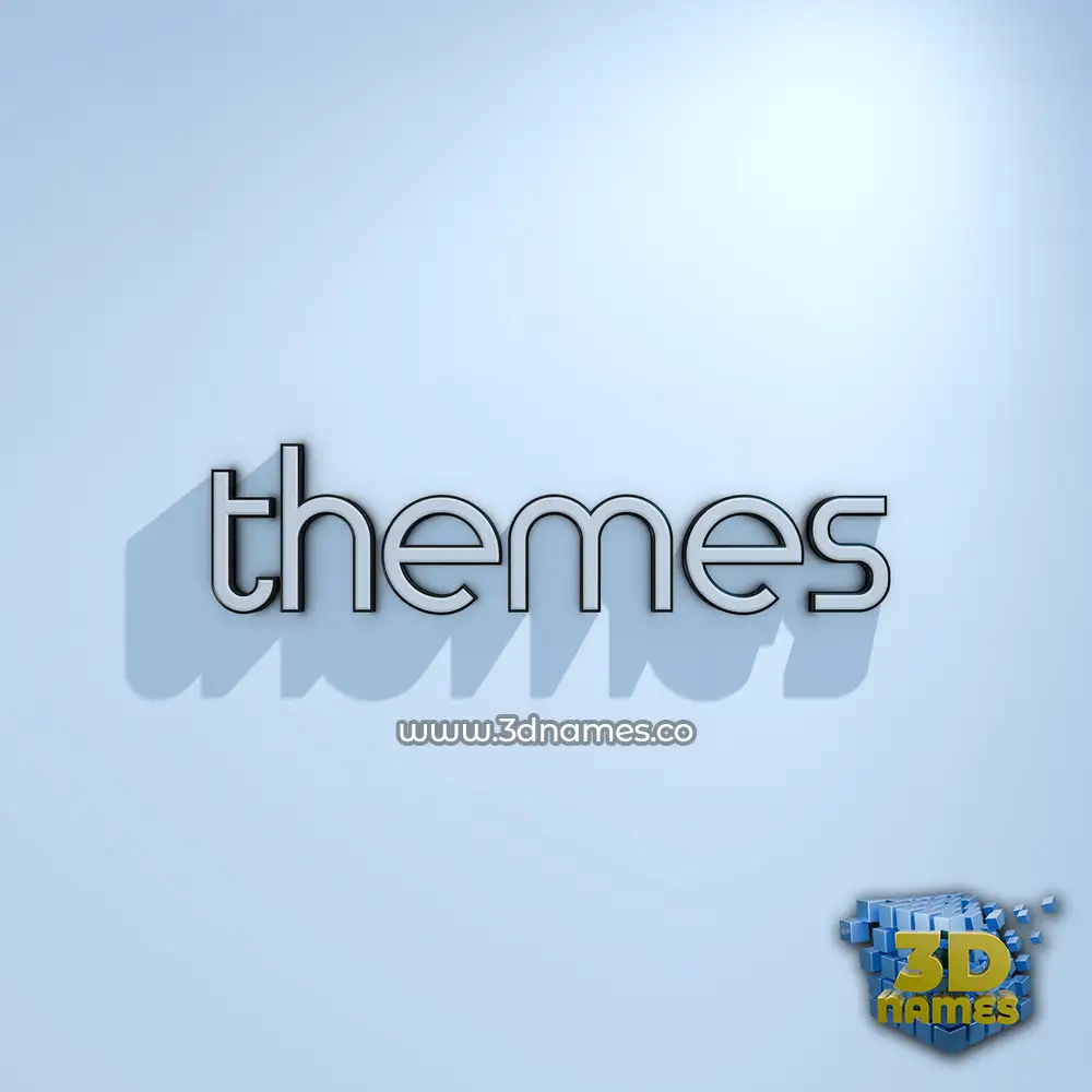 themes in White Logo Cold style - 3D name wallpaper