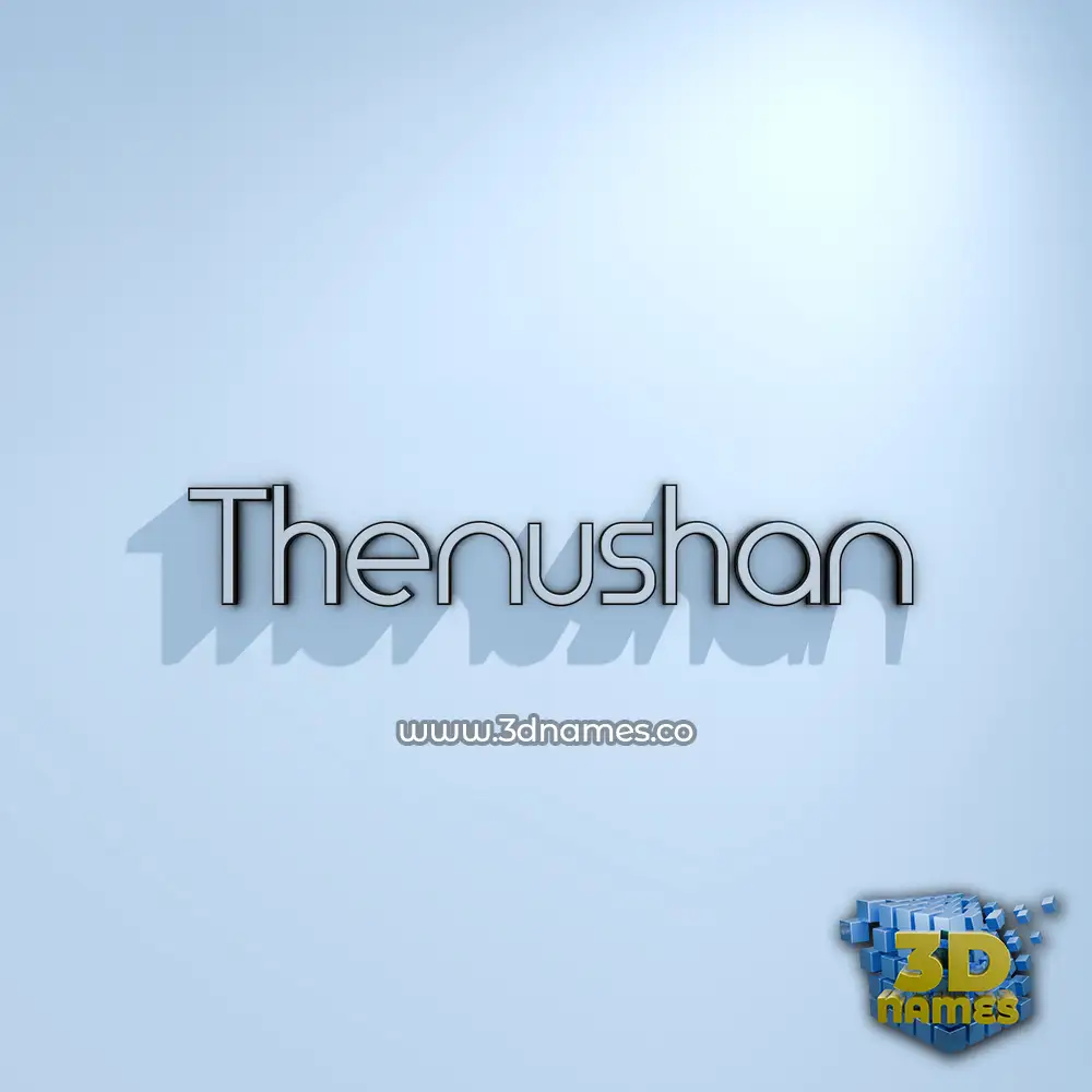 thenushan in White Logo Cold style - 3D name wallpaper