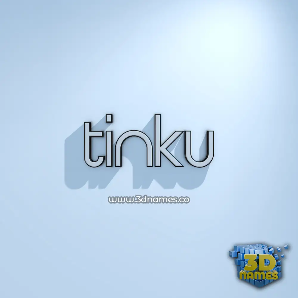 tinku in White Logo Cold style - 3D name wallpaper
