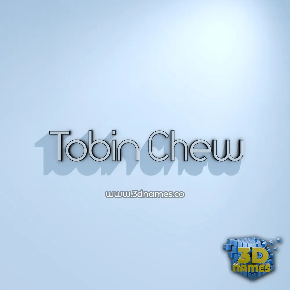 tobin chew in White Logo Cold style - 3D name wallpaper