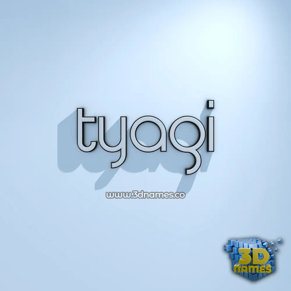 tyagi in White Logo Cold style - 3D name wallpaper
