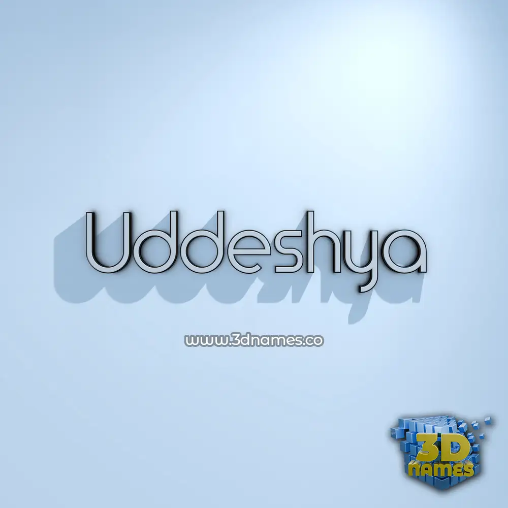 uddeshya in White Logo Cold style - 3D name wallpaper