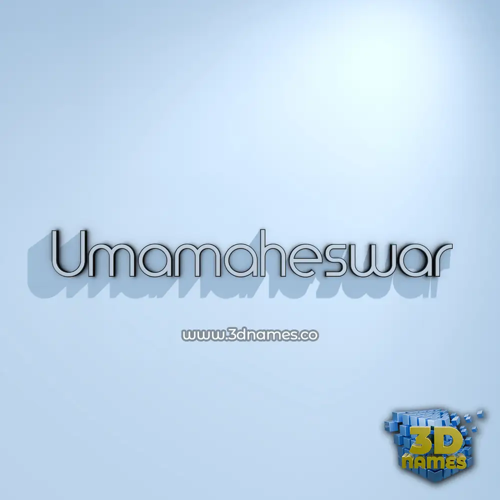 umamaheswar in White Logo Cold style - 3D name wallpaper