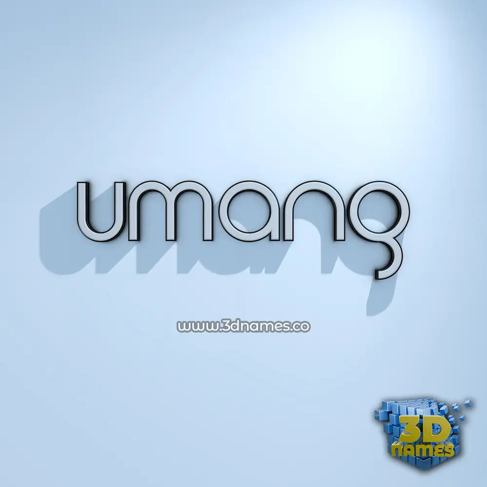 umang in White Logo Cold style - 3D name wallpaper