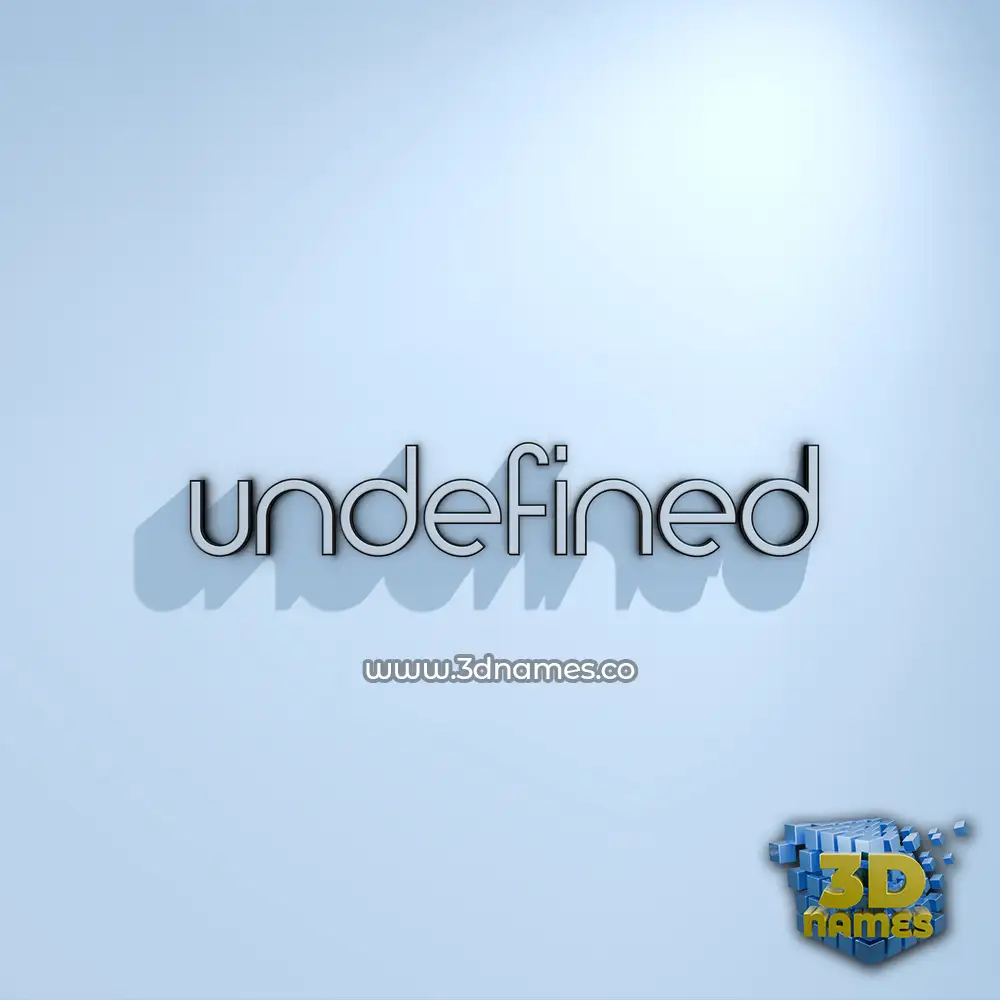 undefined in White Logo Cold style - 3D name wallpaper