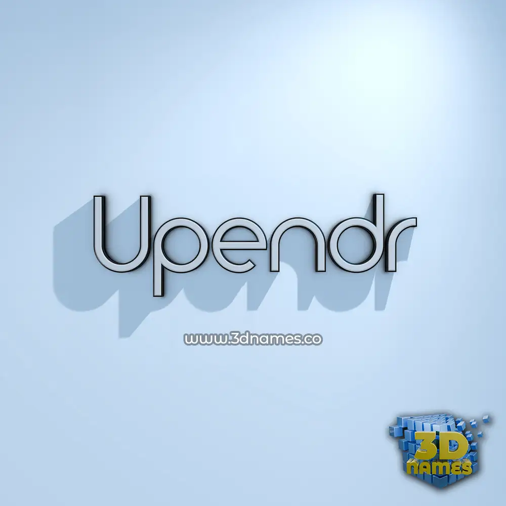 upendr in White Logo Cold style - 3D name wallpaper