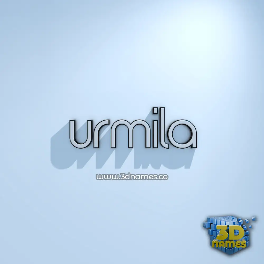 urmila in White Logo Cold style - 3D name wallpaper