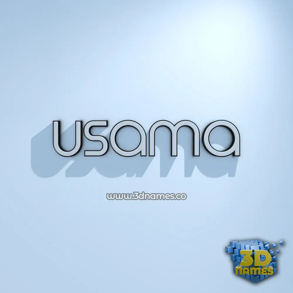 usama in White Logo Cold style - 3D name wallpaper