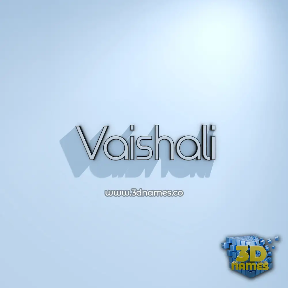 vaishali in White Logo Cold style - 3D name wallpaper