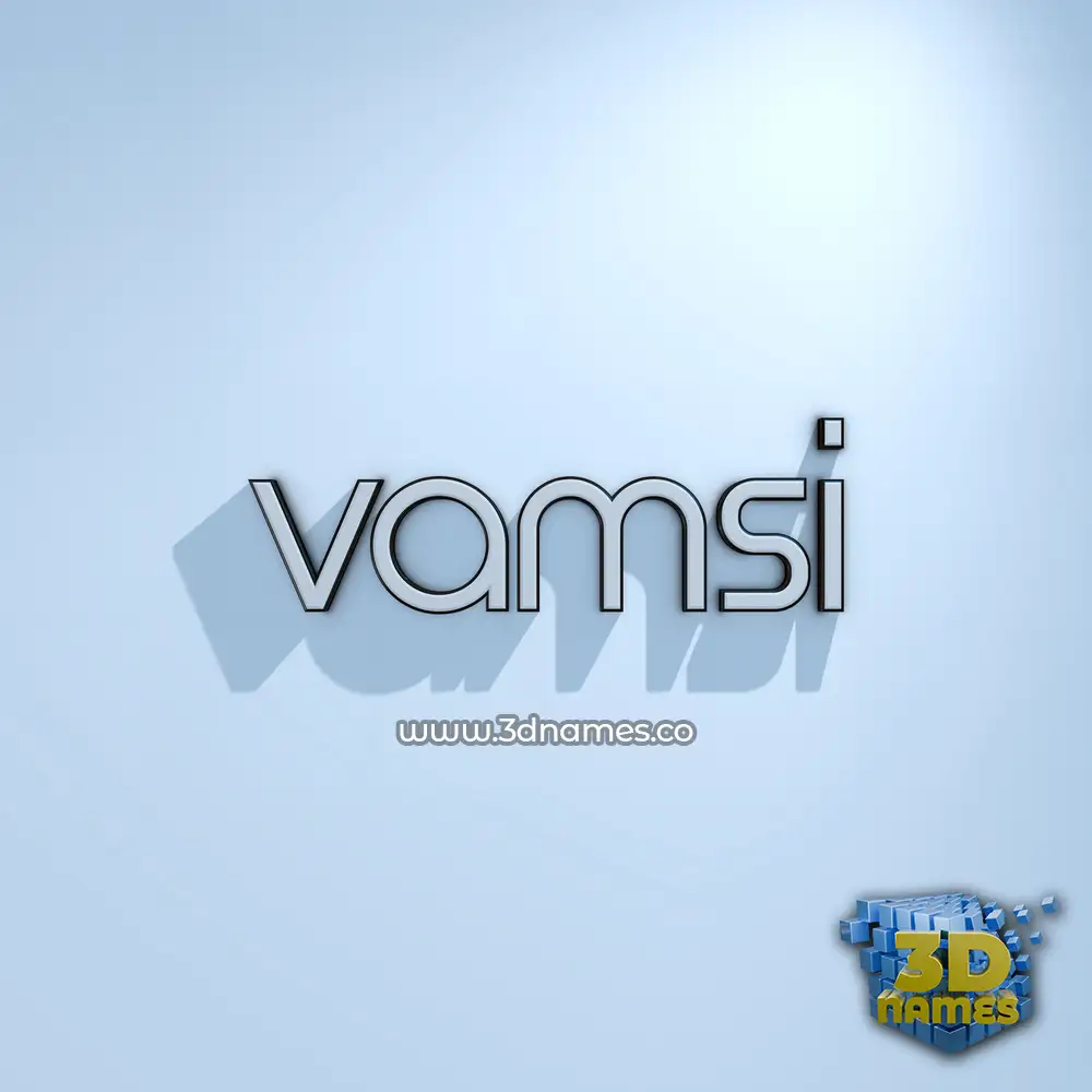 vamsi in White Logo Cold style - 3D name wallpaper