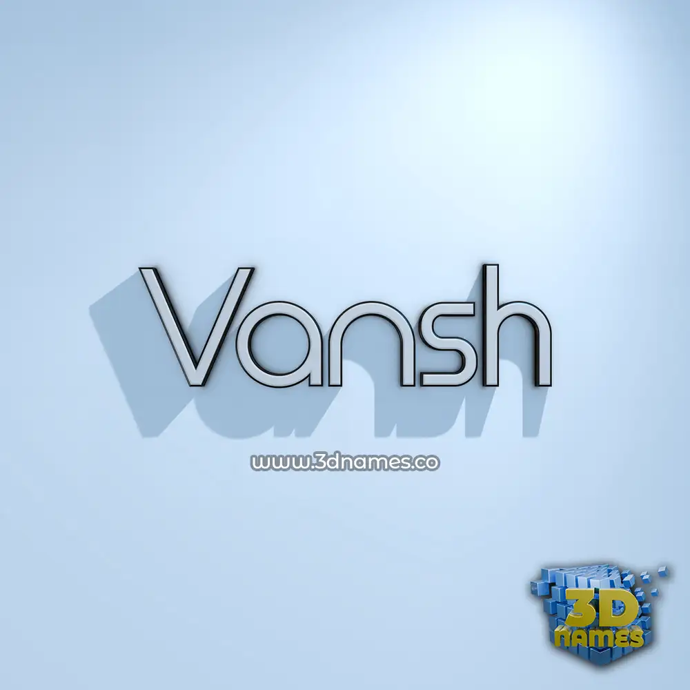 vansh in White Logo Cold style - 3D name wallpaper